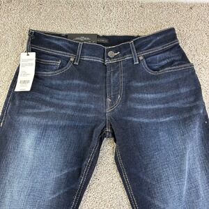 Silver Jeans Co Mens 32x32 Allan Classic Fit Dark Wash Denim Jeans Pants NWT